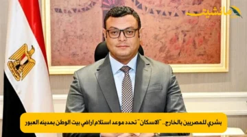 بشرى للمصريين بالخارج.. “الإسكان” تحدد موعد استلام أراضي بيت الوطن بمدينة العبور